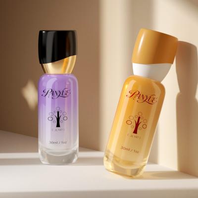 Frasco de vidrio cilíndrico redondo de 30 ml para base de maquillaje.