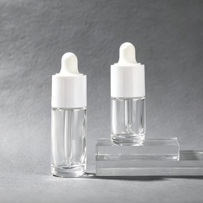 Frasco cuentagotas de vidrio redondo transparente de 30 ml