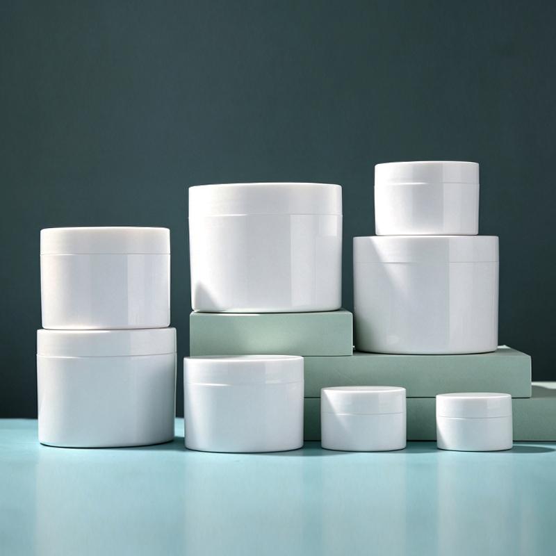 White Wide Mouth Cosmetic Jar