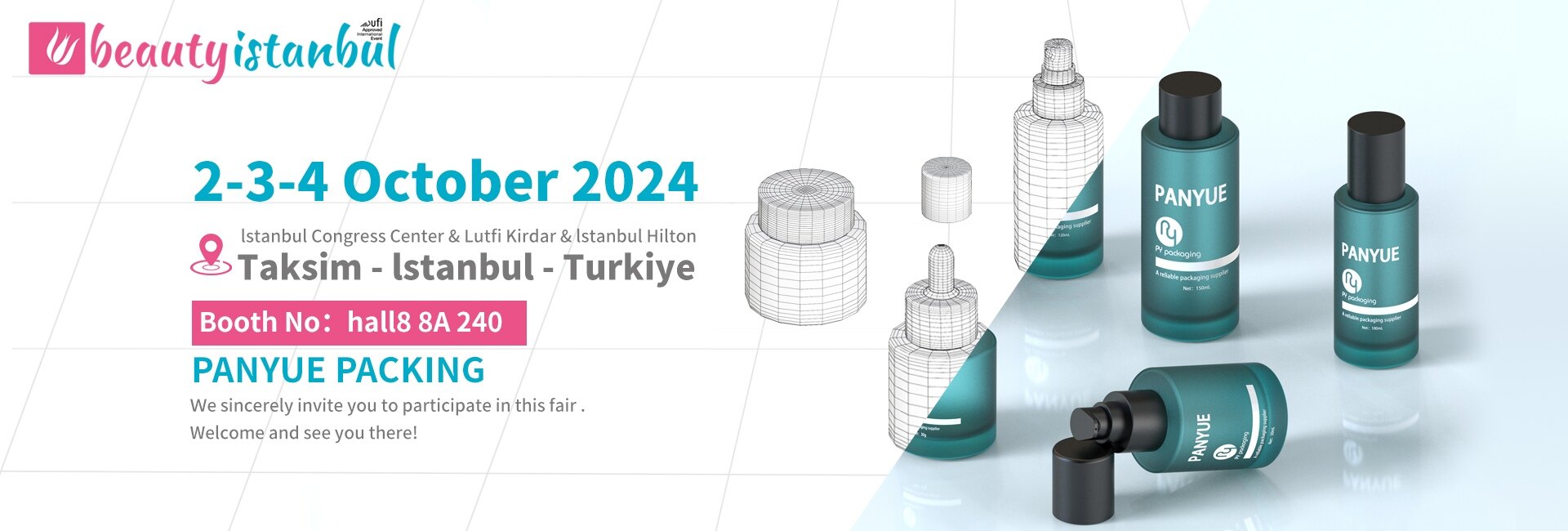 2024 Beauty Estambul: Panyue Packaging presenta las últimas soluciones de embalaje